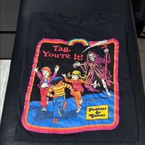 Hot Topic Black 'Tag, You're It!' Tee